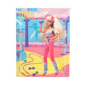 Barbie 1991 Golden Jigsaw Puzzle 100 Pieces 4096D-1 - Acceptable Condition